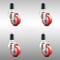 Service Caster 3 Inch 316SS Red Polyurethane Swivel 1-1/2 Inch Expanding Stem Caster Set SCC SCC-SS316EX20S314-PPUB-RED-112-4 - alternate 3